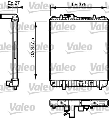 Jäähdytin,moottorin jäähdytys VALEO 734331