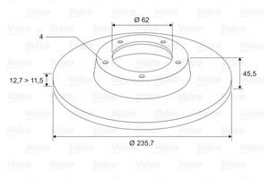 Jarrulevy, Etuakseli, SKODA 130, FAVORIT, FAVORIT Forman, FAVORIT Pick-up, RAPID, 115 430 210, 115 430 211, 115430210, 115430211