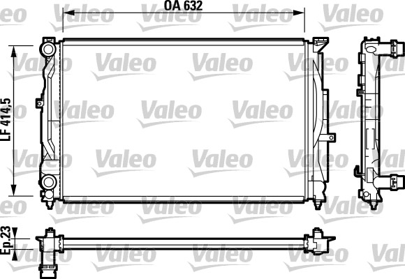 Jäähdytin,moottorin jäähdytys VALEO 732811