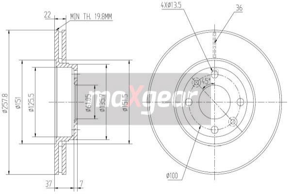 Jarrulevy MAXGEAR 19-2232