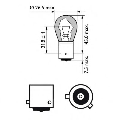 Polttimo, vilkkuvalo PHILIPS 12496NAB2