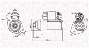 Käynnistin, AUDI,SEAT,SKODA, 02Z911023E, 02Z911023G, 02Z911024P