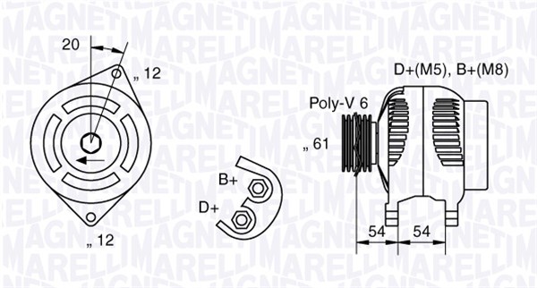 Laturi MAGNETI MARELLI 063321833010