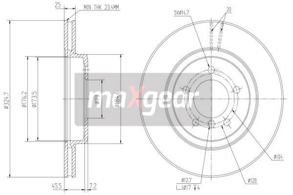 Jarrulevy MAXGEAR 19-1033