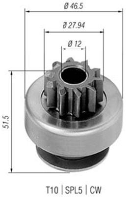 Hammaspyörä, käynnistys MAGNETI MARELLI 940113020424