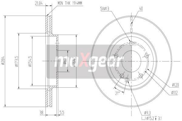 Jarrulevy MAXGEAR 19-0723