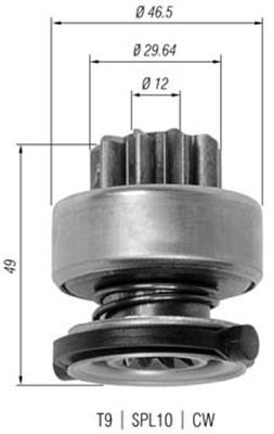 Hammaspyörä, käynnistys MAGNETI MARELLI 940113020334