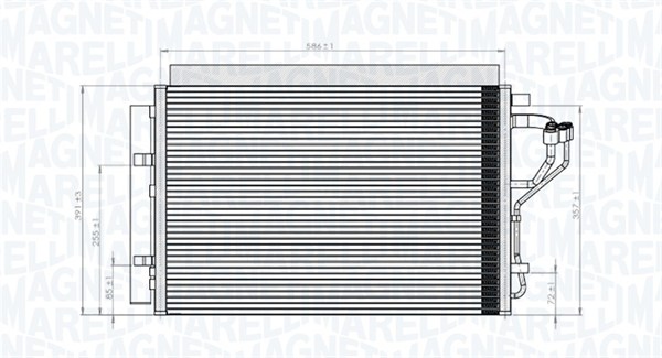 Lauhdutin, ilmastointilaite MAGNETI MARELLI 350203851000
