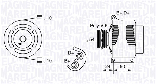 Laturi MAGNETI MARELLI 063377027010