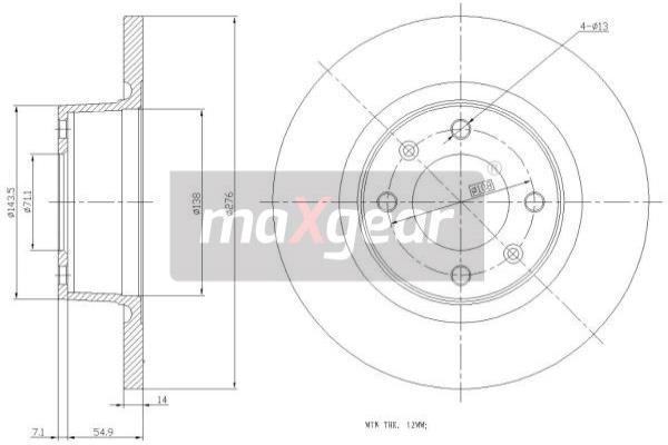 Jarrulevy MAXGEAR 19-0833