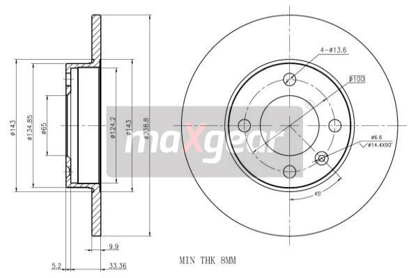 Jarrulevy MAXGEAR 19-0759