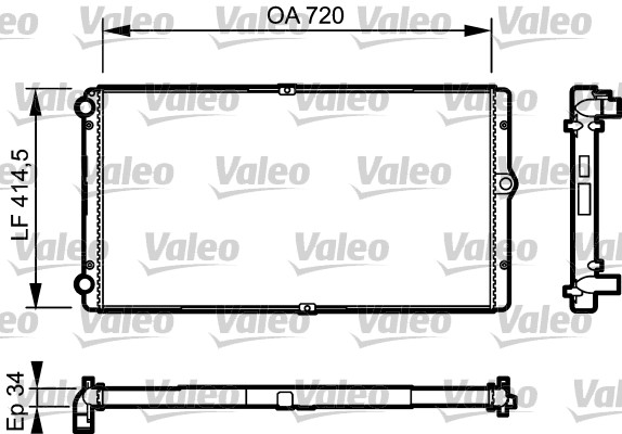 Jäähdytin,moottorin jäähdytys VALEO 732177