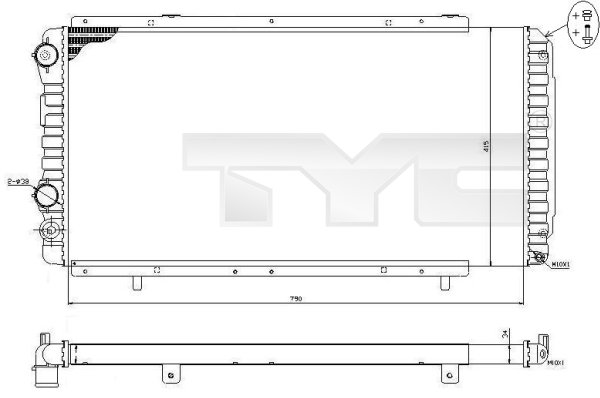 Jäähdytin,moottorin jäähdytys TYC 709-0014-R