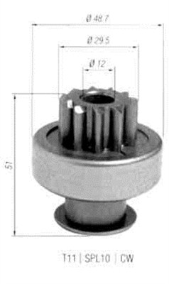 Hammaspyörä, käynnistys MAGNETI MARELLI 940113020450