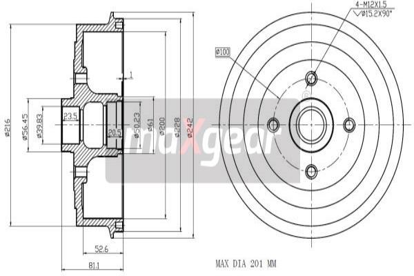 Jarrurumpu MAXGEAR 19-1037