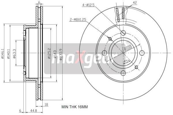 Jarrulevy MAXGEAR 19-1302