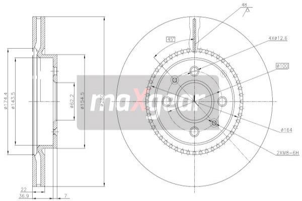 Jarrulevy MAXGEAR 19-3211