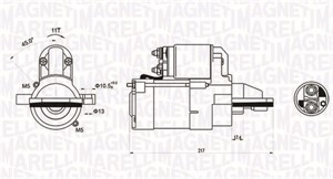 Käynnistin, FORD MONDEO III, MONDEO Sedan III, MONDEO Turnier III, 1S7U11000AB