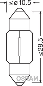 Polttimo, sisävalo OSRAM 6438