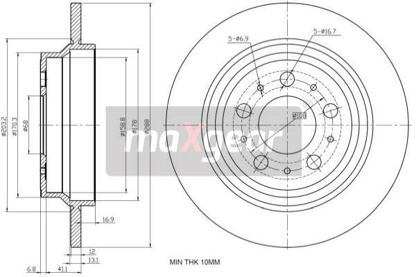 Jarrulevy MAXGEAR 19-1022