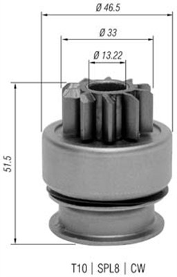 Hammaspyörä, käynnistys MAGNETI MARELLI 940113020348