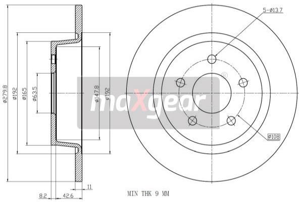 Jarrulevy MAXGEAR 19-3206
