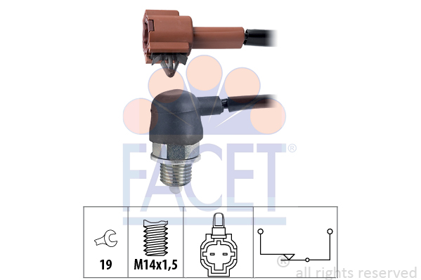 Kytkin, peruutusvalo FACET 7.6340