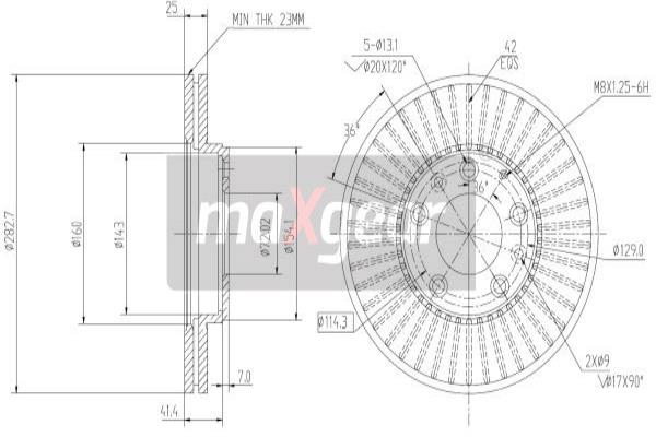 Jarrulevy MAXGEAR 19-0945