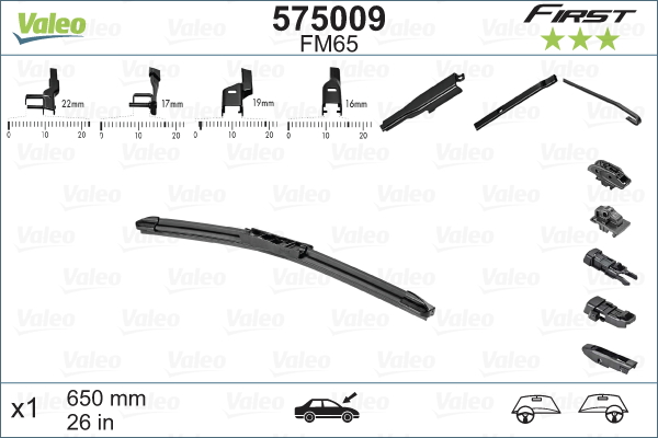 Pyyhkijänsulka VALEO 575009