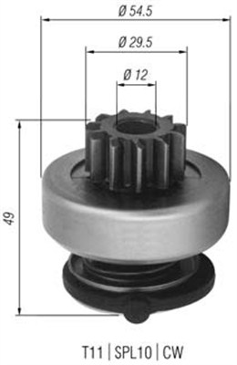 Hammaspyörä, käynnistys MAGNETI MARELLI 940113020352