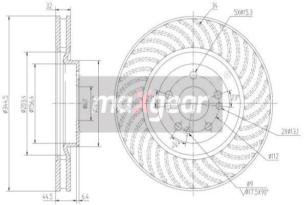 Jarrulevy MAXGEAR 19-1014