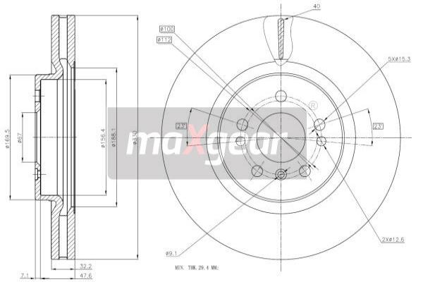Jarrulevy MAXGEAR 19-1328