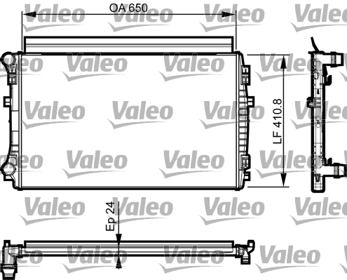 Jäähdytin,moottorin jäähdytys VALEO 735558