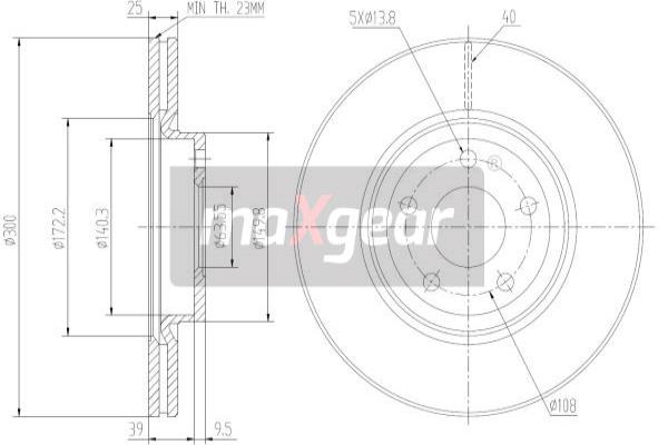 Jarrulevy MAXGEAR 19-1267