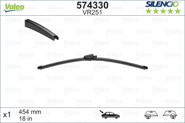 Pyyhkijänsulka VALEO 574330
