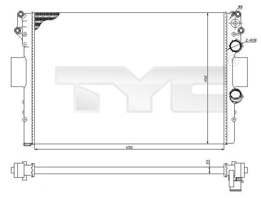 Jäähdytin,moottorin jäähdytys TYC 715-0002-R