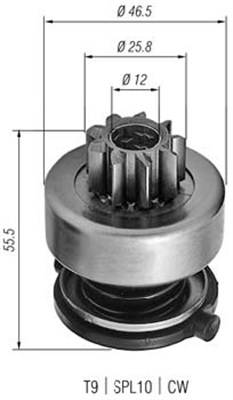 Hammaspyörä, käynnistys MAGNETI MARELLI 940113020254