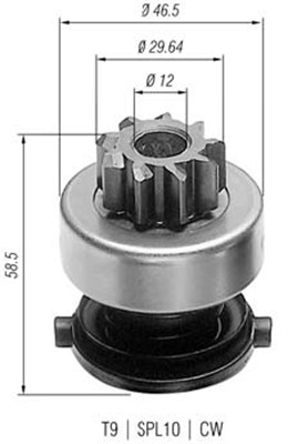 Hammaspyörä, käynnistys MAGNETI MARELLI 940113020136