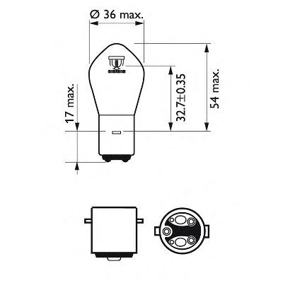 Kaukovalopolttimo PHILIPS 12728BW