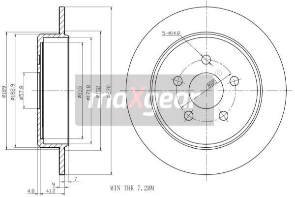 Jarrulevy MAXGEAR 19-0914