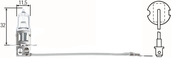 Päävalonheittimen polttimot HELLA 8GH 002 090-153