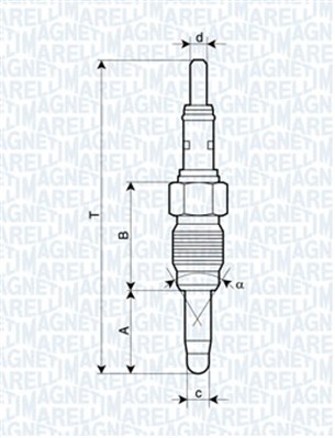 Hehkutulppa MAGNETI MARELLI 062900083304