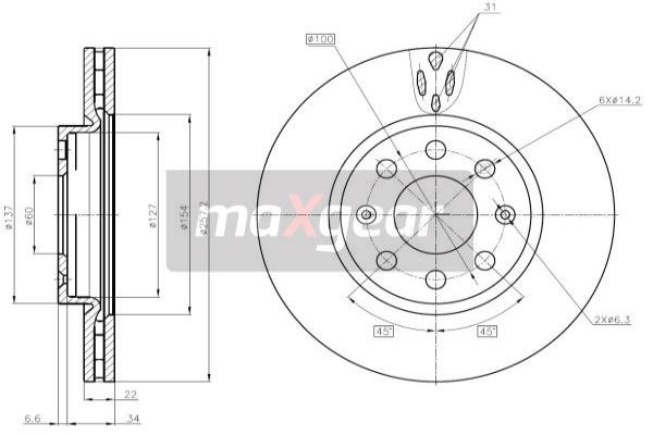 Jarrulevy MAXGEAR 19-1063