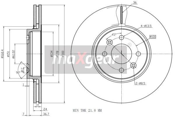 Jarrulevy MAXGEAR 19-1331