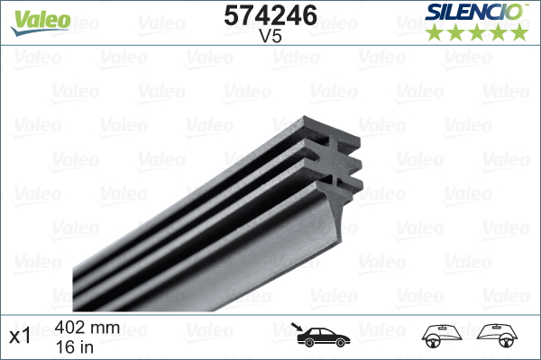 Pyyhkijän kumi VALEO 574246