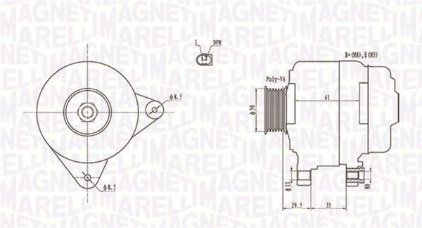 Laturi MAGNETI MARELLI 063731921010