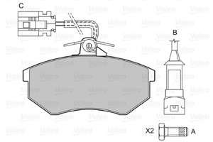 Jarrupalasarja, levyjarru, Etuakseli, AUDI 90, VW CORRADO, GOLF III, 357698151A, 5038-78, 859698151, 859698151A