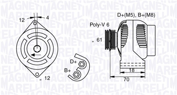 Laturi MAGNETI MARELLI 063377005010