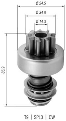 Hammaspyörä, käynnistys MAGNETI MARELLI 940113020380