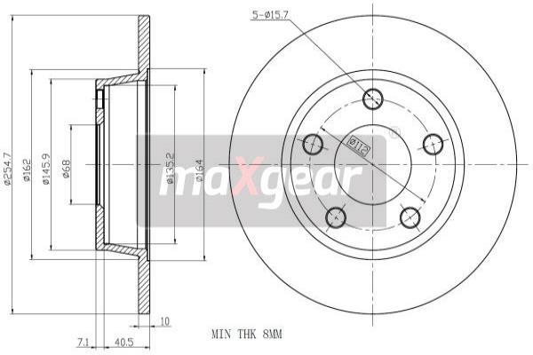 Jarrulevy MAXGEAR 19-1801MAX